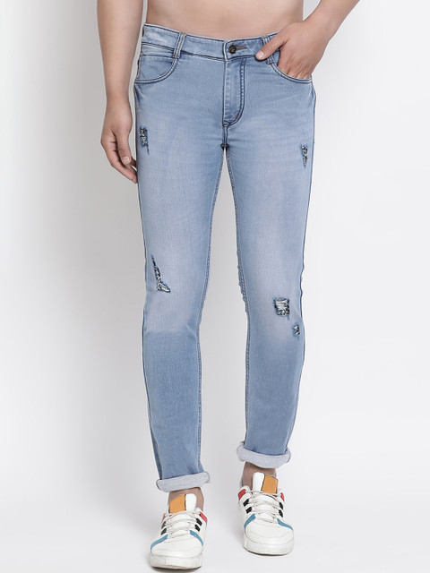 

COBB Men Blue Slim Fit Mid-Rise Mildly Distressed Jeans