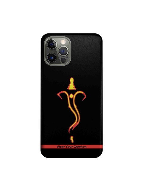 

macmerise Black & Yellow Ganesha Neon Print Apple iPhone 12 Pro Back Cover