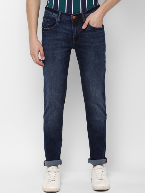 

Allen Solly Men Navy Blue Skinny Fit Mid-Rise Clean Look Stretchable Jeans