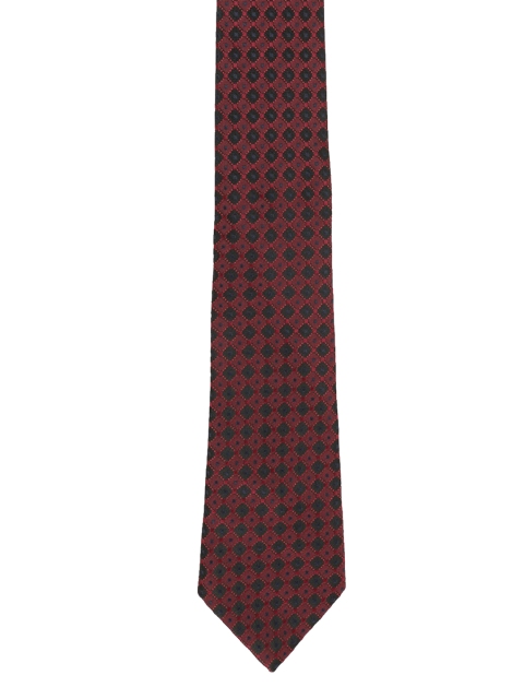 

Alvaro Castagnino Men Burgundy & Black Printed Broad Tie