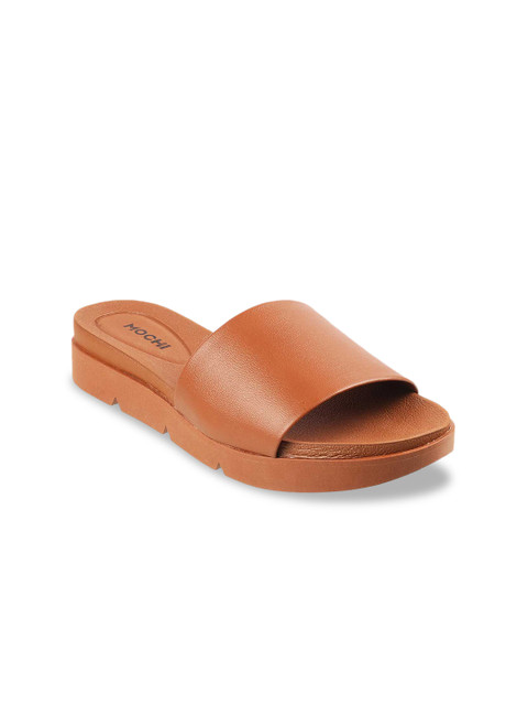 

Mochi Women Tan Brown Solid Sandals