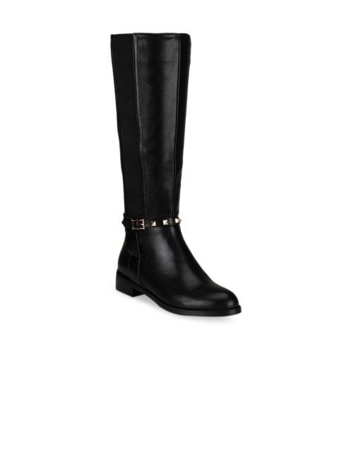 

ROSSO BRUNELLO Women Black Solid Heeled Boots