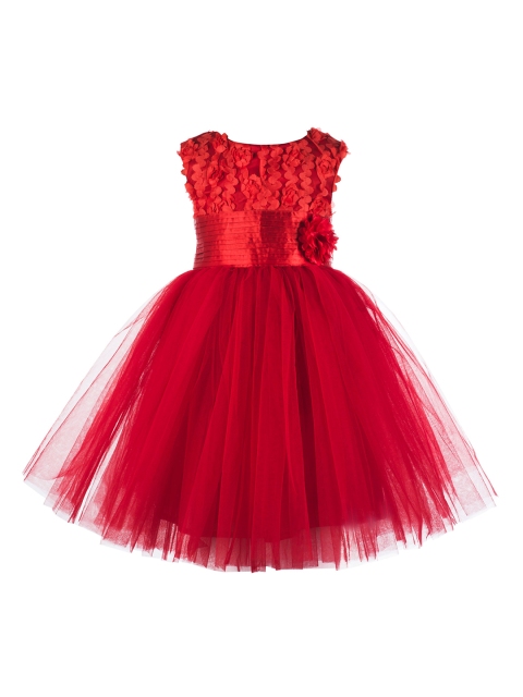 

Toy Balloon kids Girls Red Lace Fit and Flare Dress