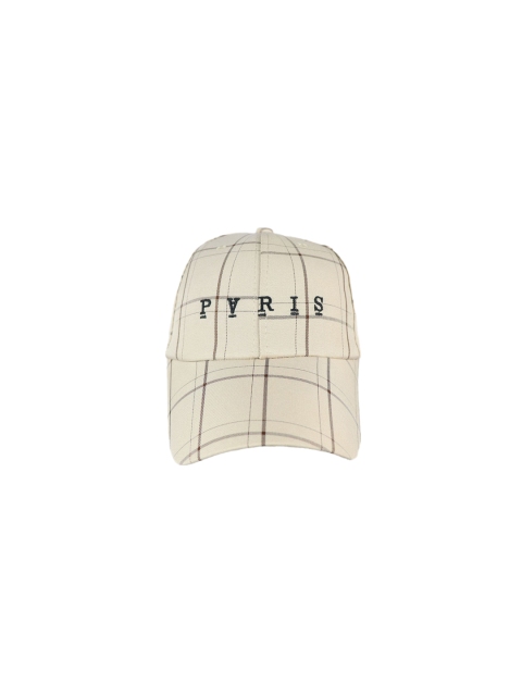 

iSWEVEN Unisex Beige & Brown Embroidered Snapback Cap