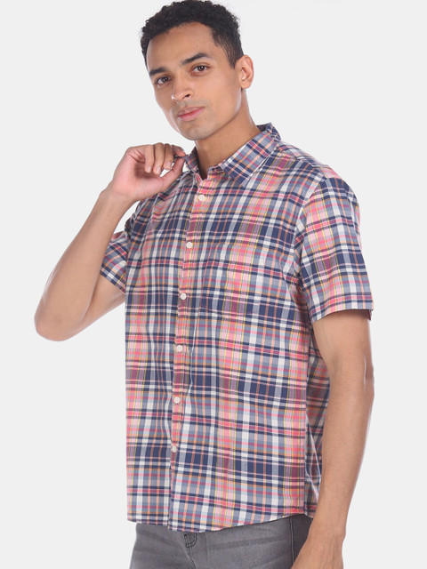 

Ruggers Men Multicoloured Regular Fit Checked Casual Shirt, Multi