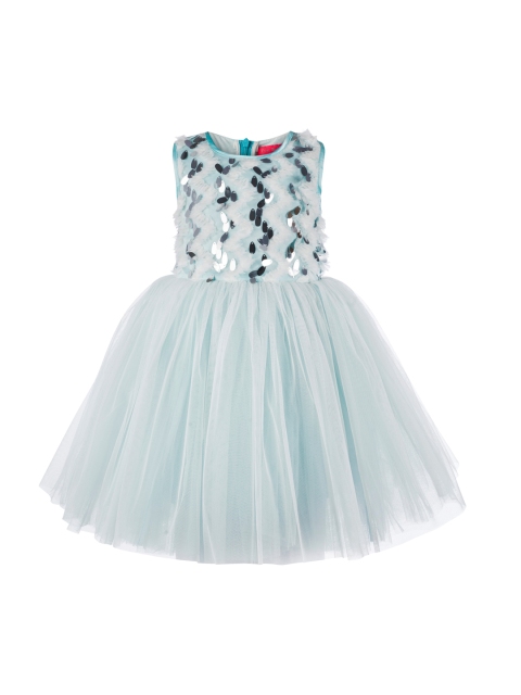 

Toy Balloon kids Girls Blue Embellished Fit and Flare Dress