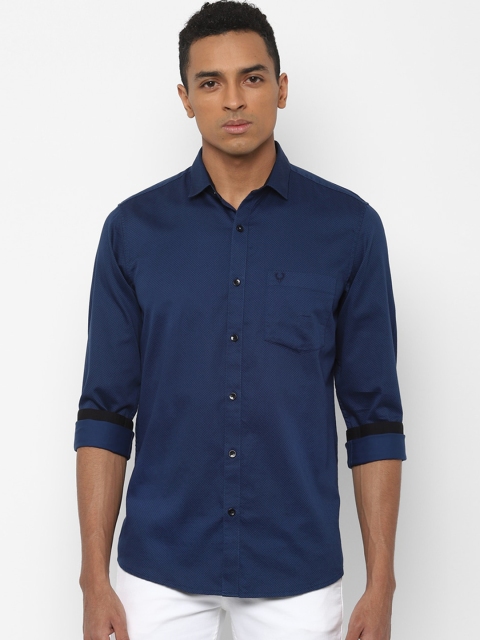 

Allen Solly Men Navy Blue Slim Fit Solid Casual Shirt