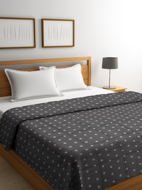 

BOMBAY DYEING Black & Grey Printed Mild Winter 550 GSM Double Bed Quilt