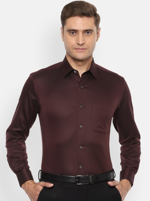 

Luxure by Louis Philippe Men Brown Regular Fit Solid Formal Shirt