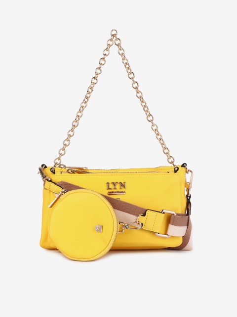 

LYN Yellow Solid Sling Bag