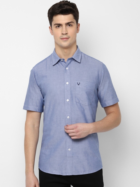 

Allen Solly Men Blue Slim Fit Solid Casual Shirt