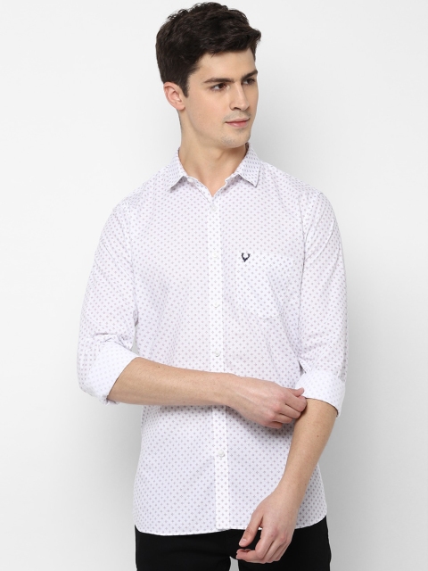 

Allen Solly Men White Slim Fit Printed Casual Shirt