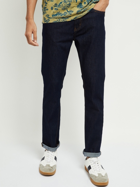 

max Men Blue Regular Fit Mid-Rise Clean Look Jeans