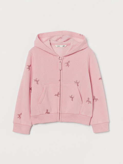 

H&M Girls Pink Zip-Through Hoodie