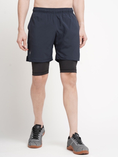 

Cultsport Men Navy Blue Solid Regular Fit Sports Shorts