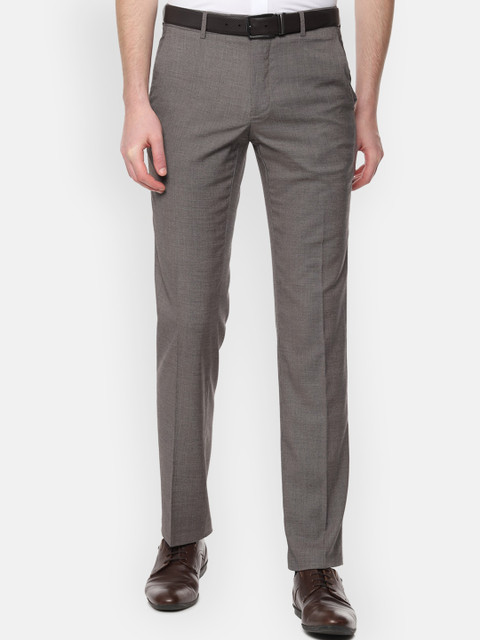 

Van Heusen Men Brown Slim Fit Solid Formal Trousers