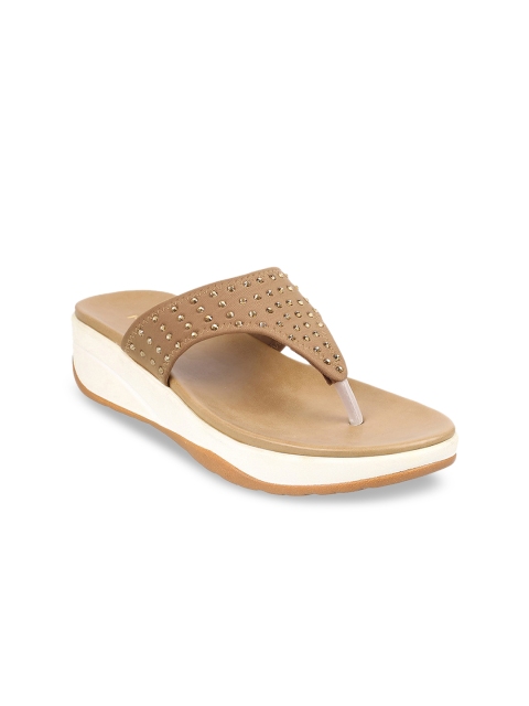 

Metro Women Beige Embellished Wedges