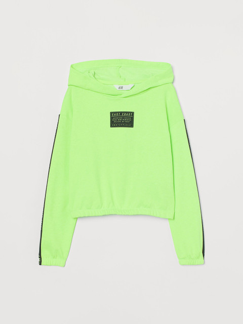 

H&M Girls Fluorescent Green Boxy Hoodie