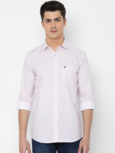 

Allen Solly Men White Slim Fit Printed Casual Shirt
