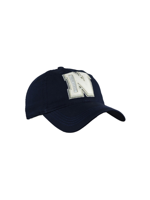 

iSWEVEN Unisex Navy Blue & White Embroidered Baseball Cap