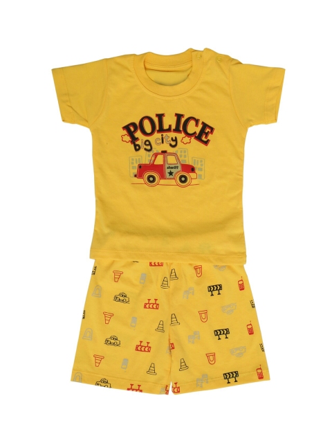

Chipbeys Kids Yellow & Red Printed Clothing Set