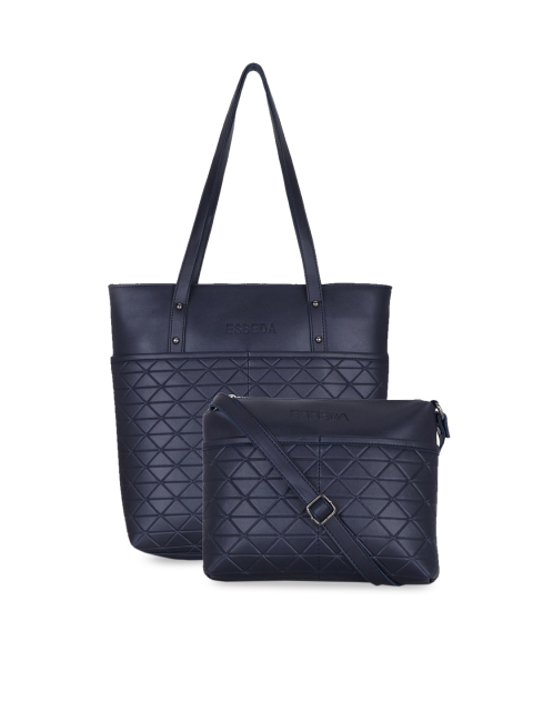 

ESBEDA Blue Self Design Shoulder Bag
