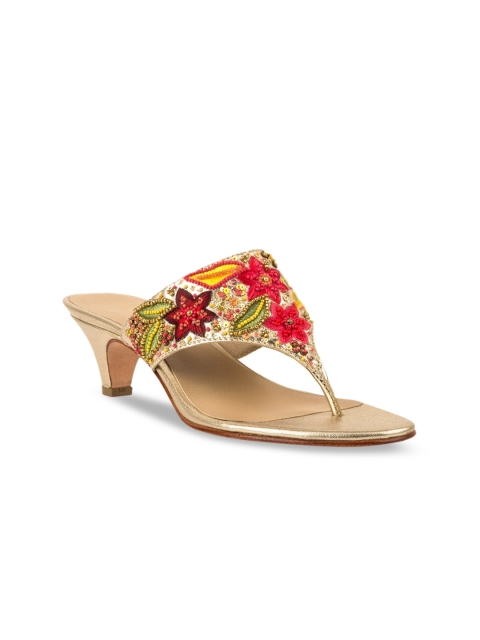 

Vanilla Moon Women Multicoloured Woven Design Block Heels, Multi