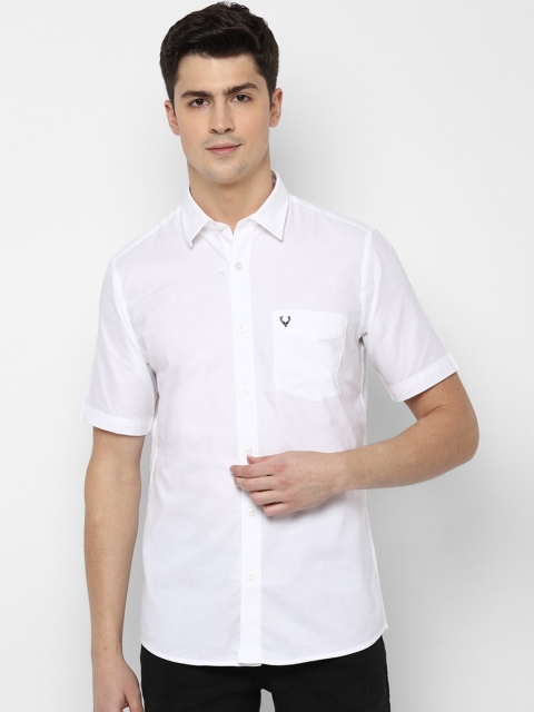 

Allen Solly Men White Slim Fit Solid Casual Shirt