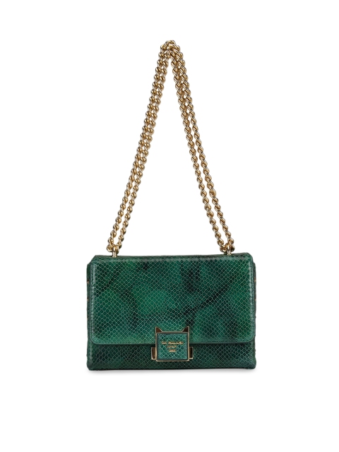 

Da Milano Green Textured Sling Bag