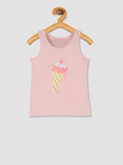 

GAP Infant Girls Pink Graphic Tank Top