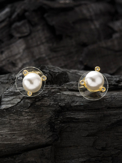 

E2O White Gold-Plated Handcrafted Contemporary Studs