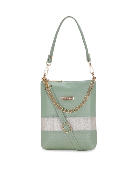 

ESBEDA Green Colourblocked Sling Bag