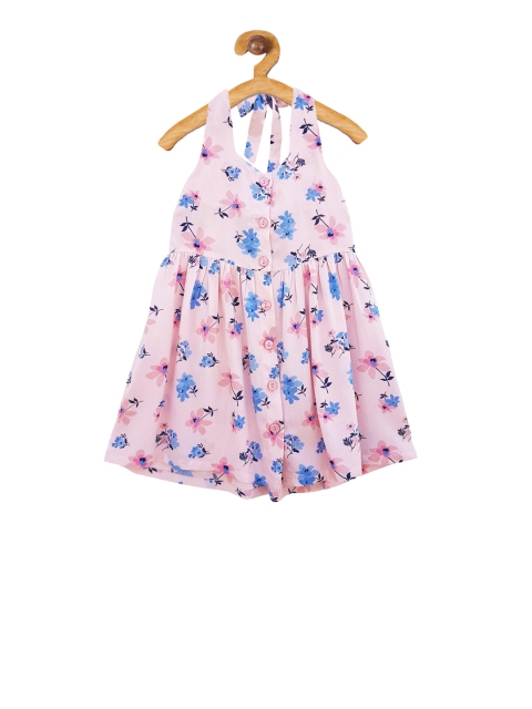 

Campana Girls Pink Printed A-Line Dress