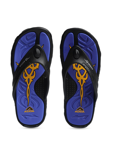 

Adda Men Blue & Yellow Solid Thong Flip-flops