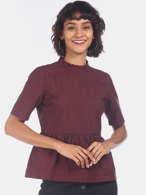 

Cherokee Women Multicoloured Checked A-Line Top, Multi