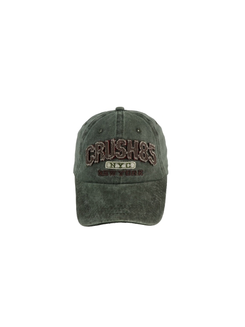 

iSWEVEN Unisex Green & Brown Embroidered Snapback Cap