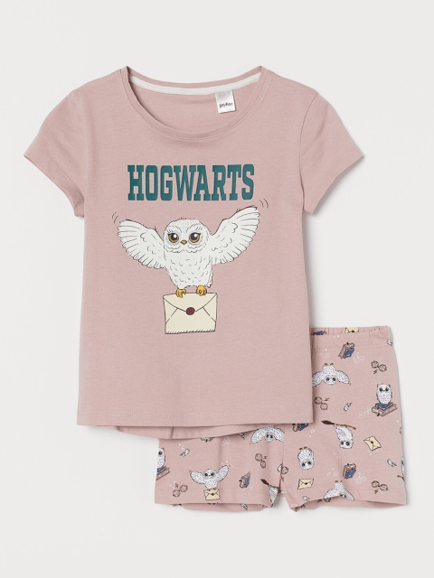 

H&M Girls Pink Printed Jersey Pyjamas