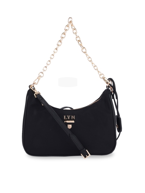 

LYN Black Colourblocked Handheld Bag