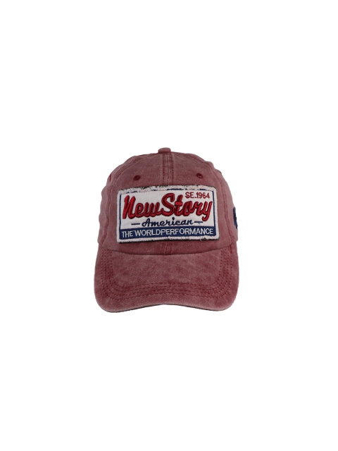 

iSWEVEN Unisex Red & White Embroidered Snapback Cap