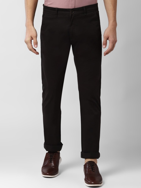 

Peter England Casuals Men Black Slim Fit Solid Chinos