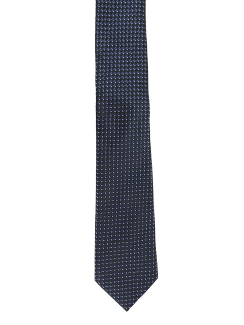 

Alvaro Castagnino Men Navy Blue & Black Printed Broad Tie