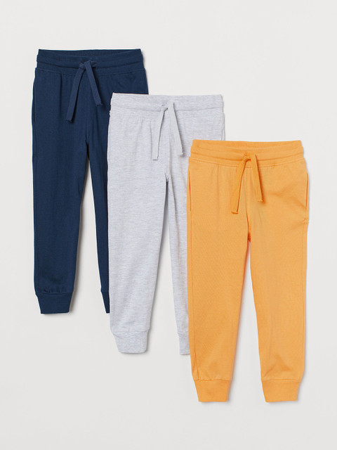 

H&M Boys 3-Pack Cotton Joggers, Navy blue