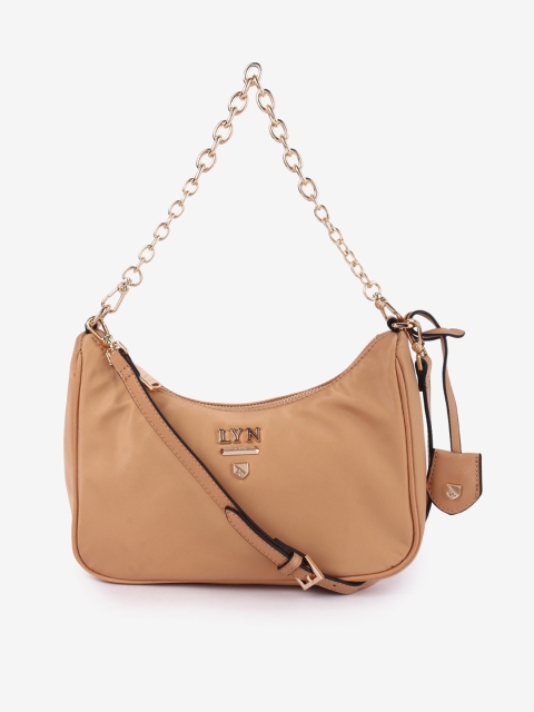 

LYN Beige Solid Hobo Bag