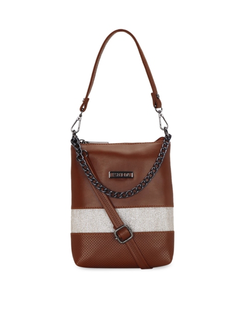 

ESBEDA Brown Textured Sling Bag