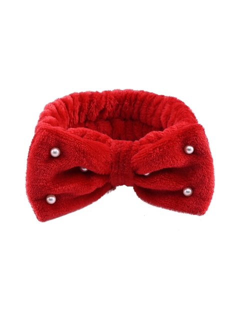 

BuckleUp Red Embellished Hairband