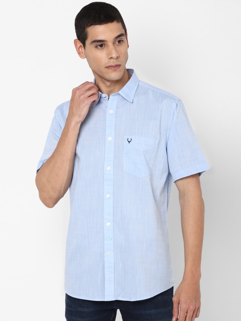 

Allen Solly Men Blue Slim Fit Solid Casual Shirt