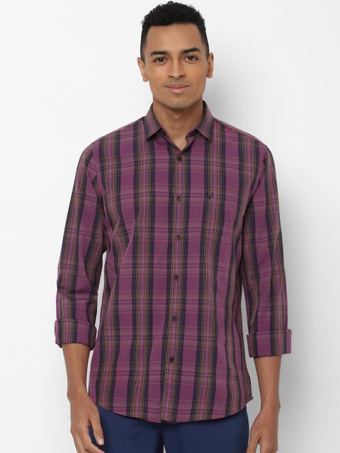 

Allen Solly Men Purple Slim Fit Checked Casual Shirt