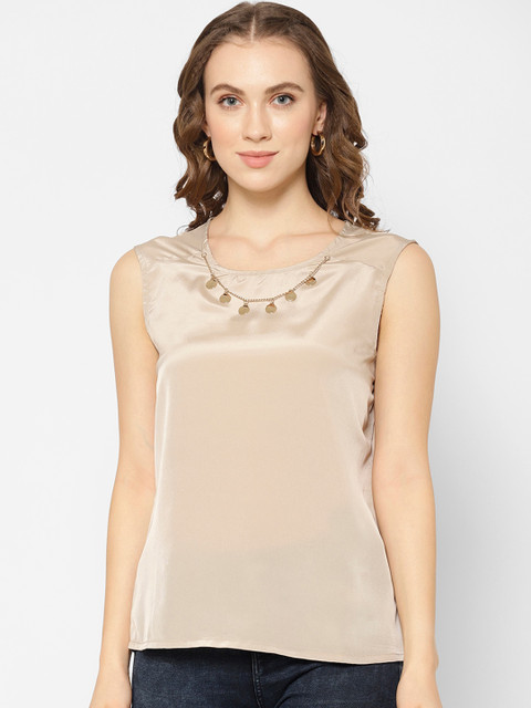 

NIXX Women Beige Solid Top
