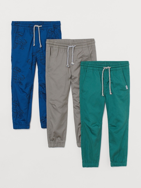 

H&M Boys 3-Pack Twill Joggers, Navy blue