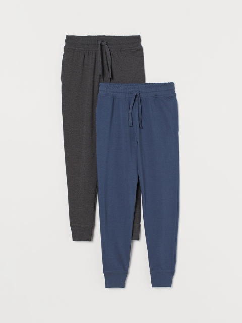 

H&M Boys Navy Blue & Charcoal Grey 2-Pack Joggers